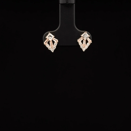 ROSEGOLD INVERSE TRIANGLE EARRING