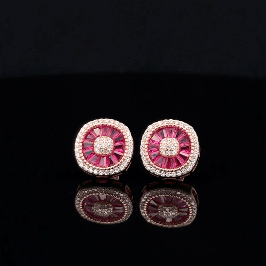 Pink Stone Earrings
