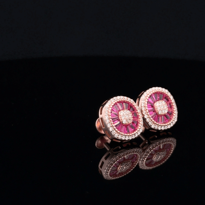 Pink Stone Earrings