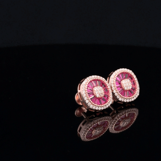 Pink Stone Earrings