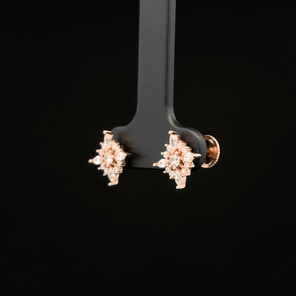 Rose Gold Star Shaped Earrings