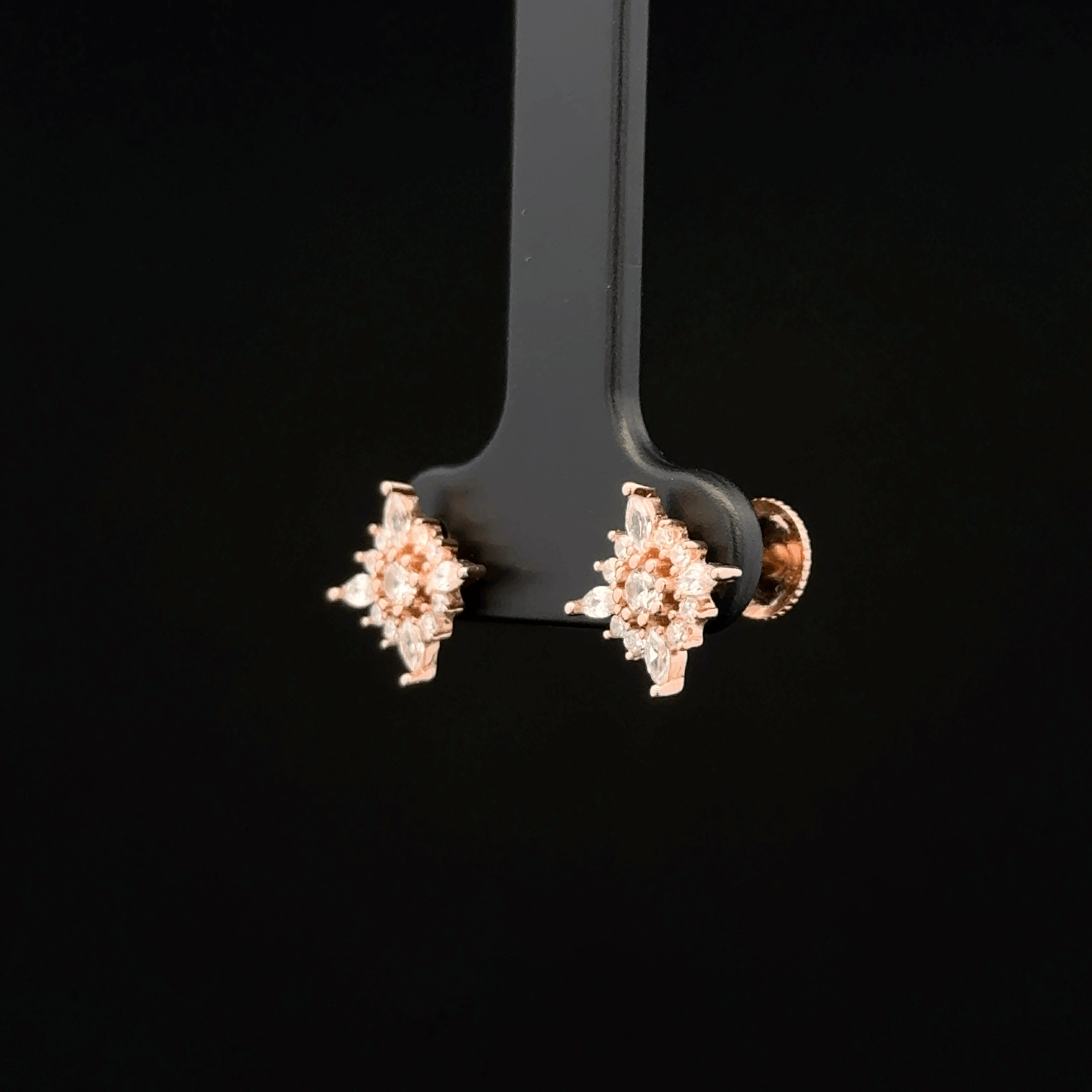 Rose Gold Star Shaped Earrings