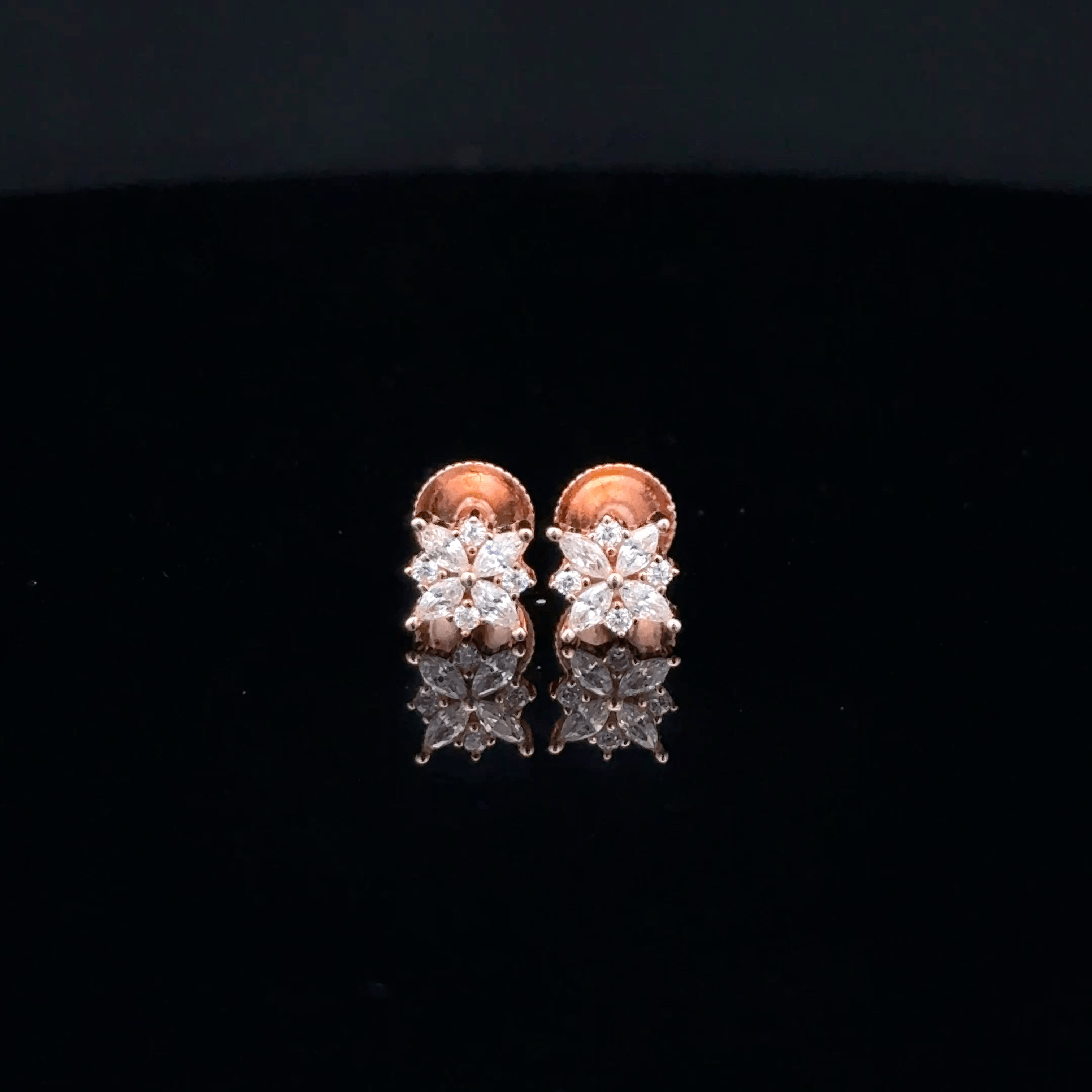 Dainty Rose Gold Starburst Earrings