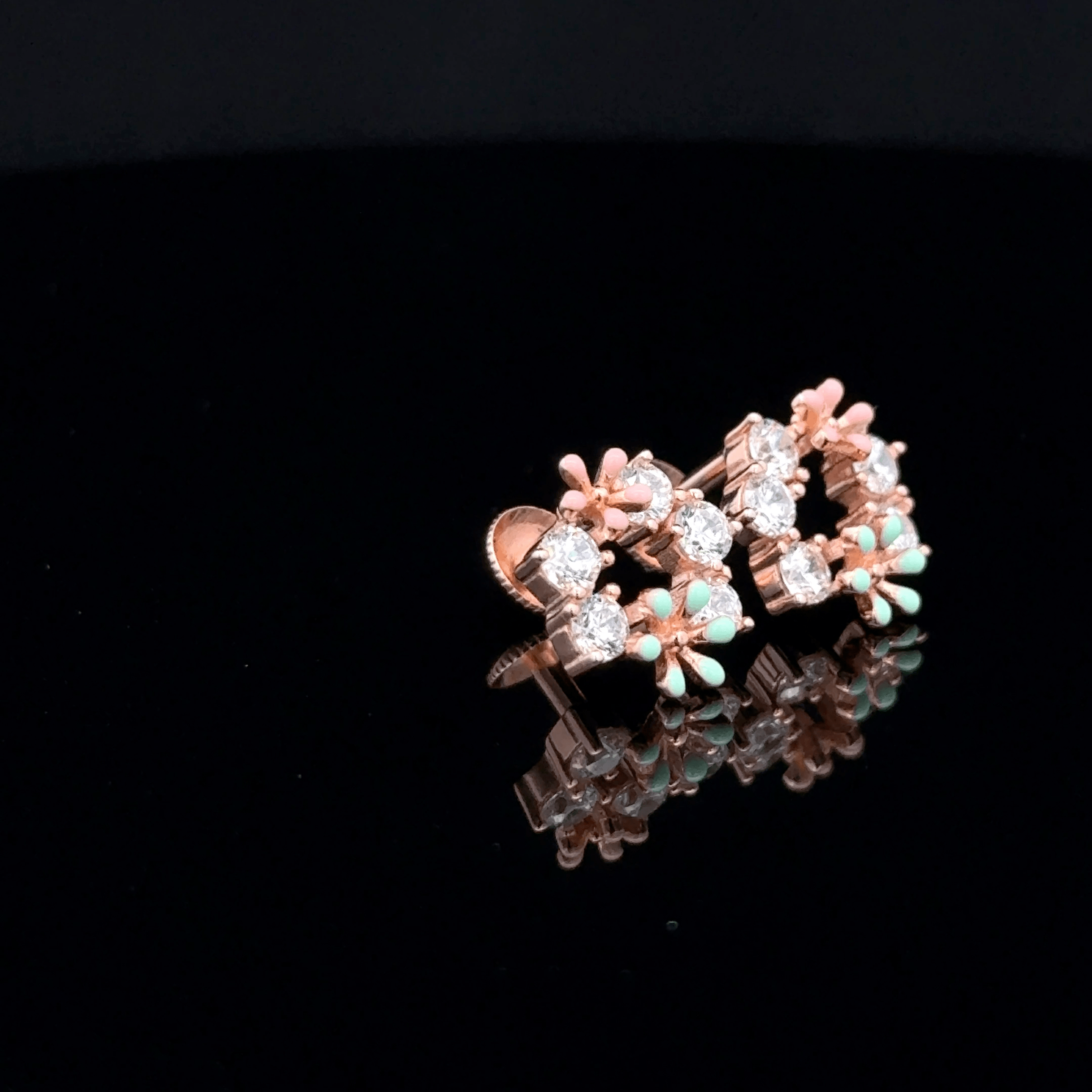 Rose Gold Garden Sparkle Earrings