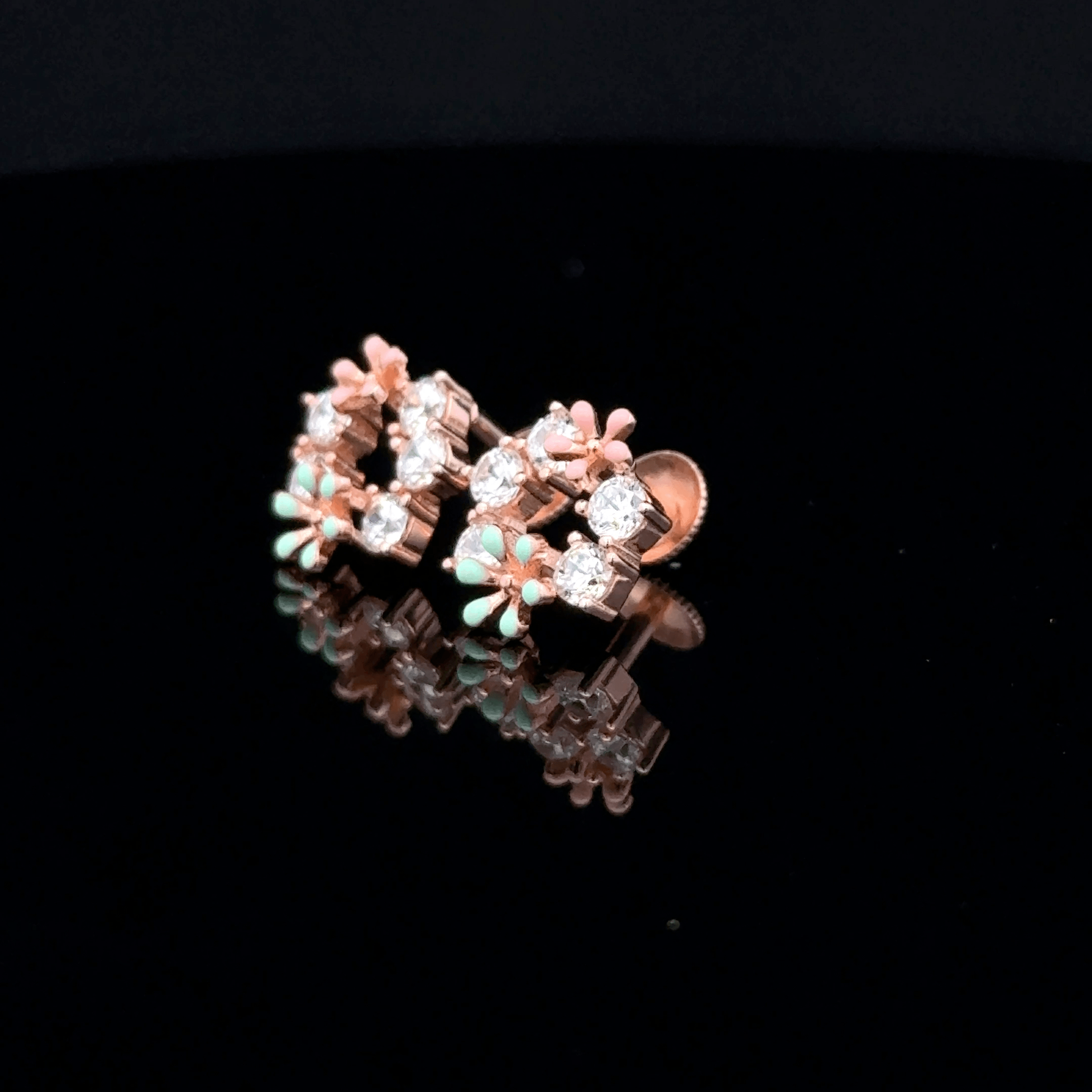 Rose Gold Garden Sparkle Earrings