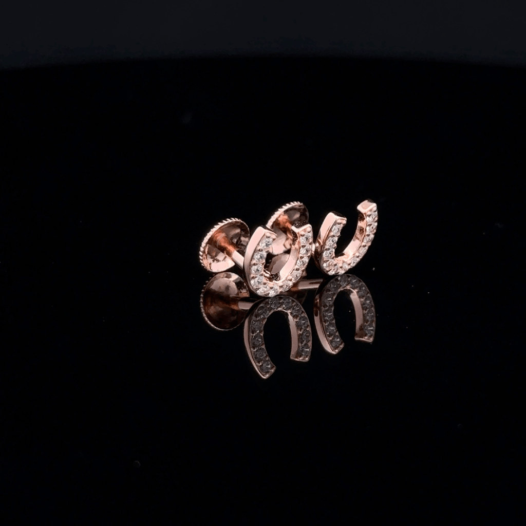 Rose gold Horseshoe earrings