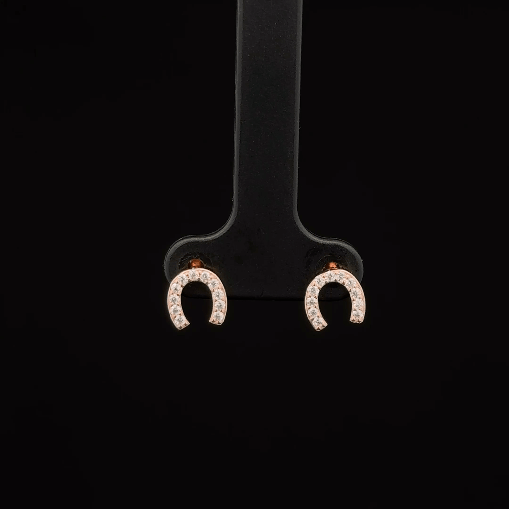 Rose gold Horseshoe earrings
