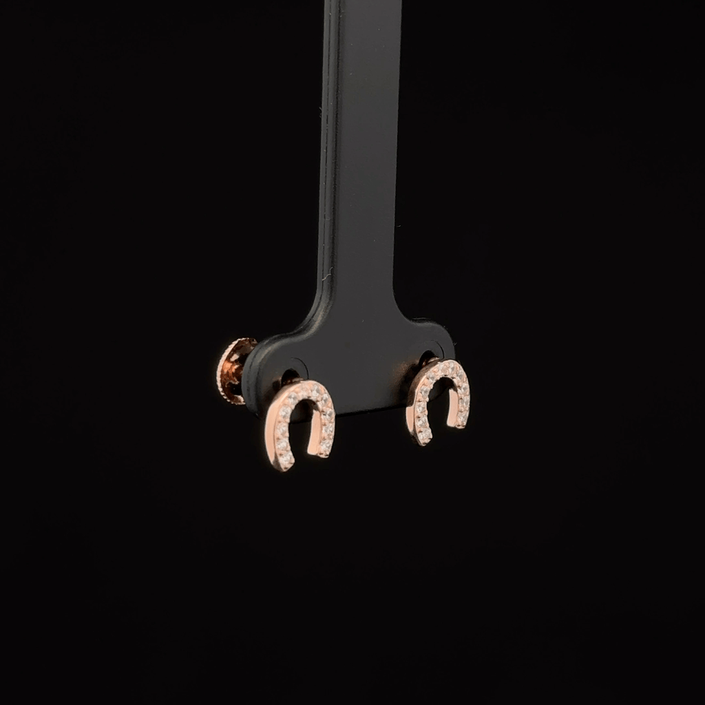 Rose gold Horseshoe earrings