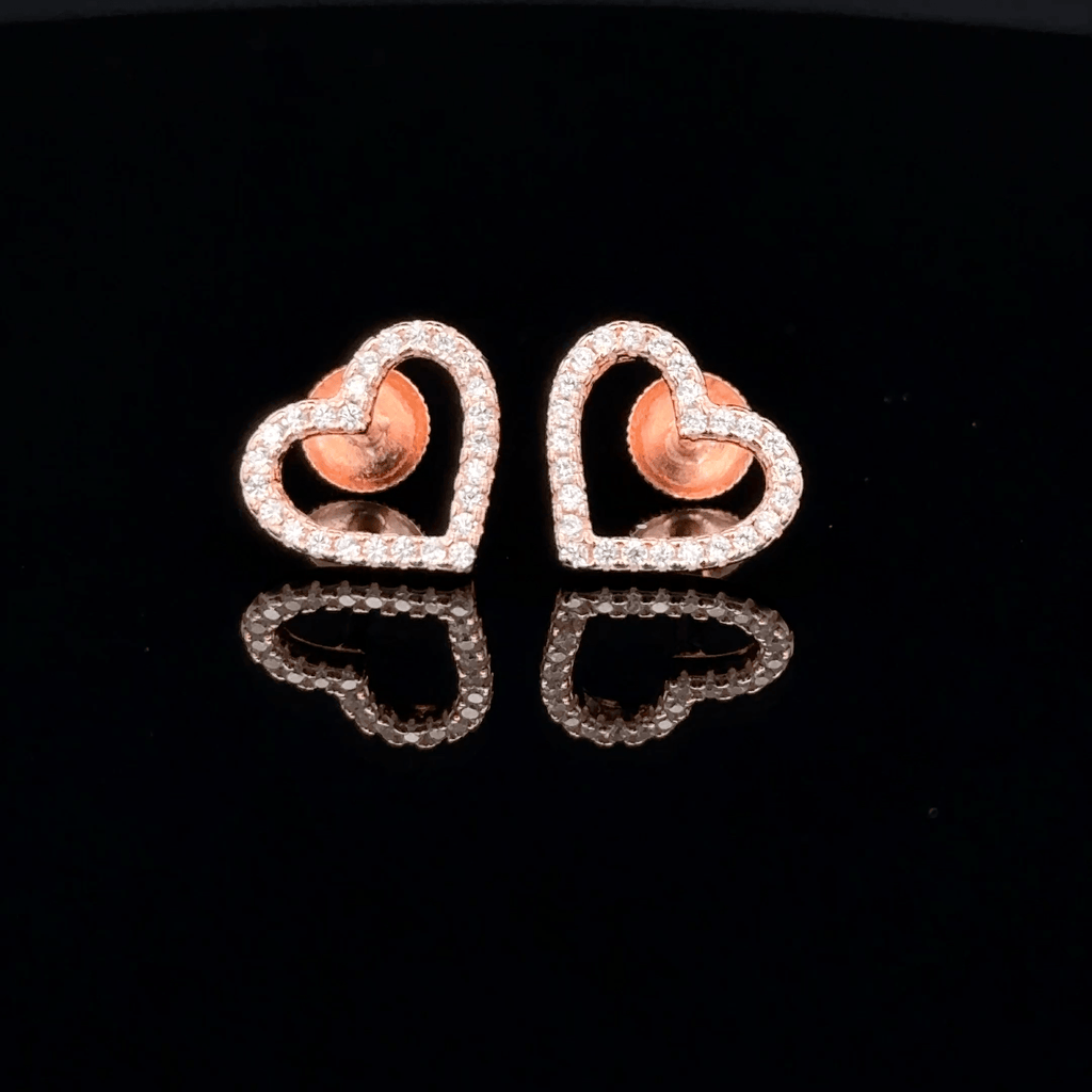 Rose gold Heart shape earrings