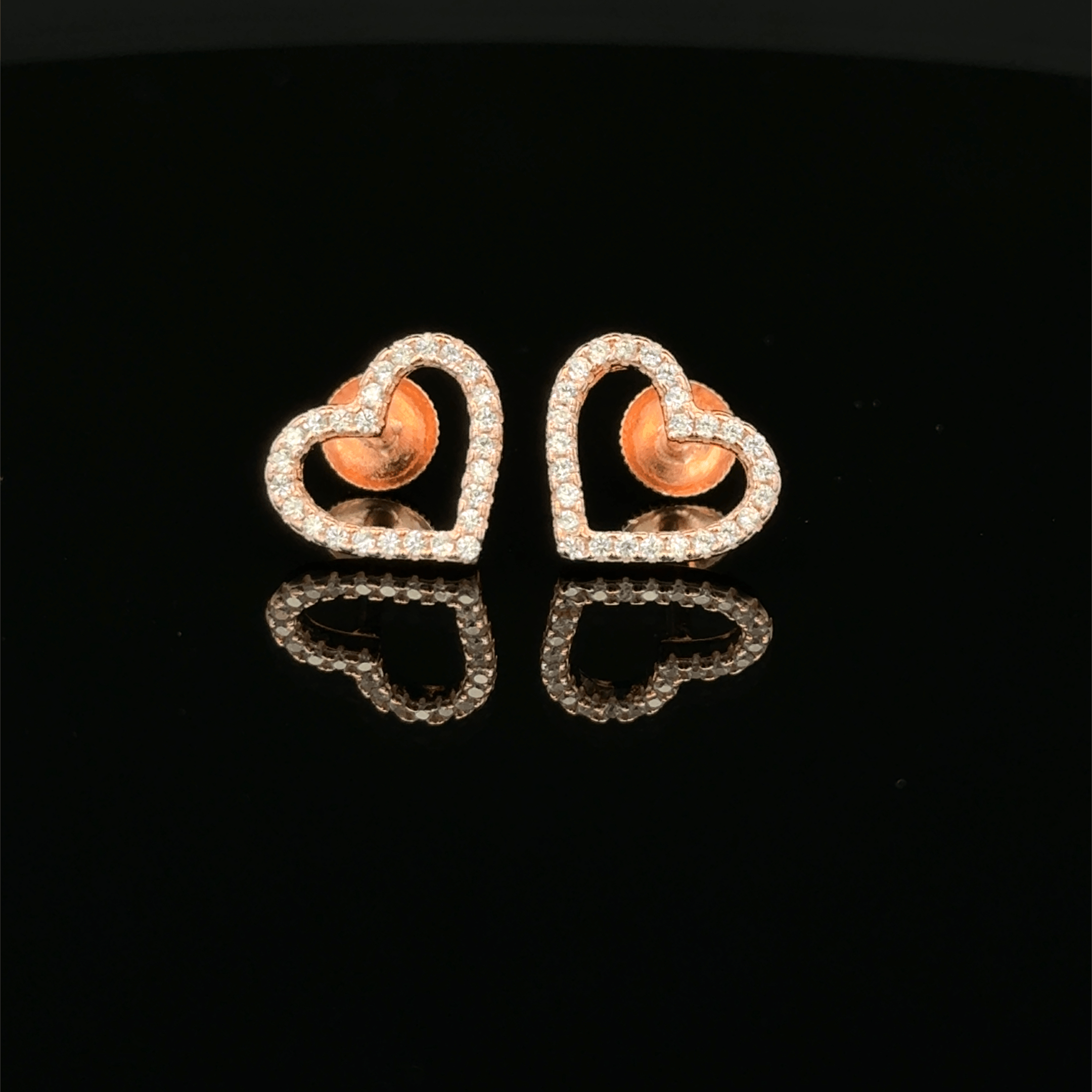 Rose gold Heart shape earrings