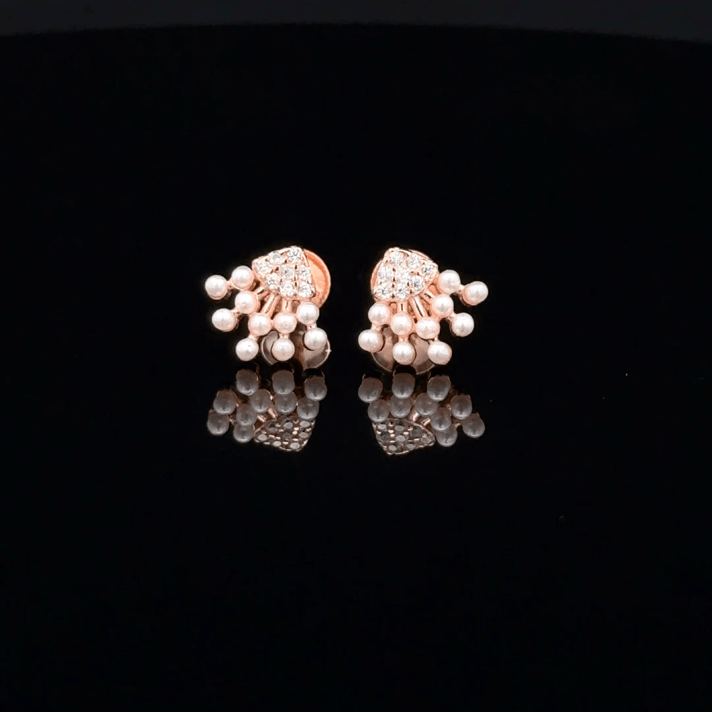 Rose gold Pearl Spray Earrings
