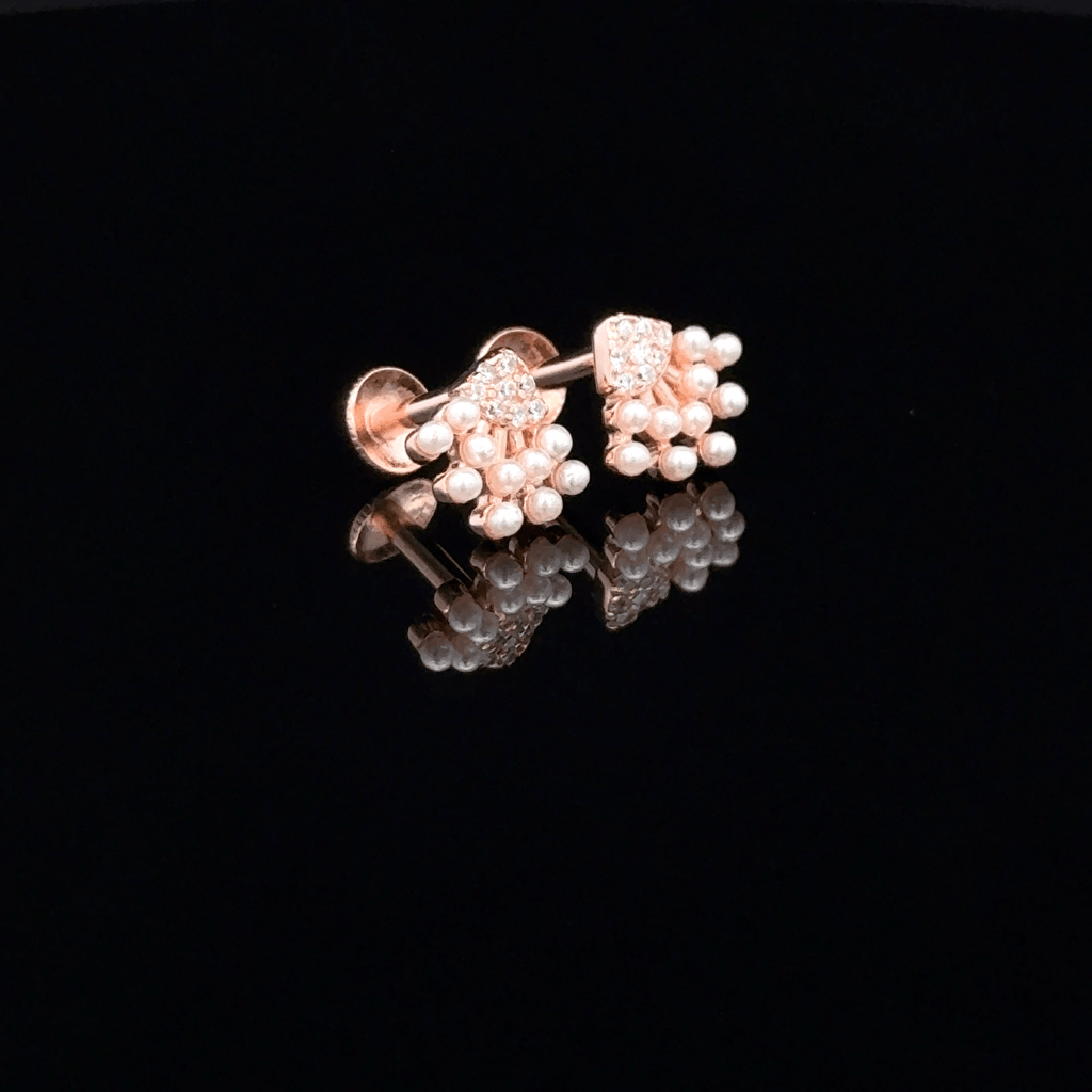 Rose gold Pearl Spray Earrings