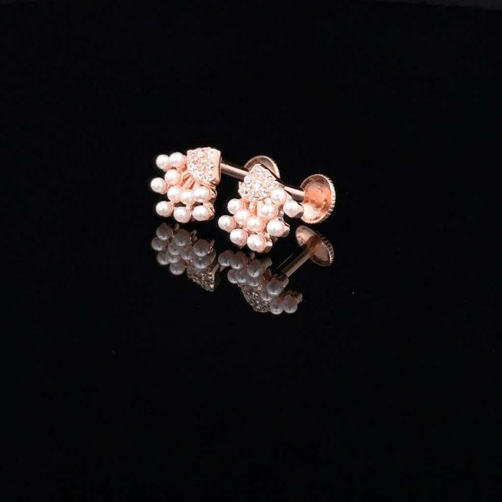 Rose gold Pearl Spray Earrings