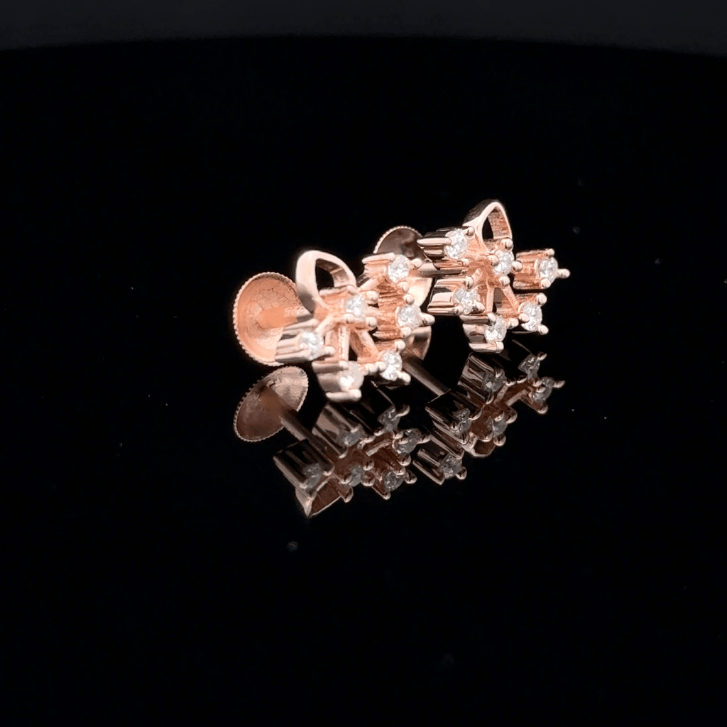 Geometric Starburst Rose Gold Earrings