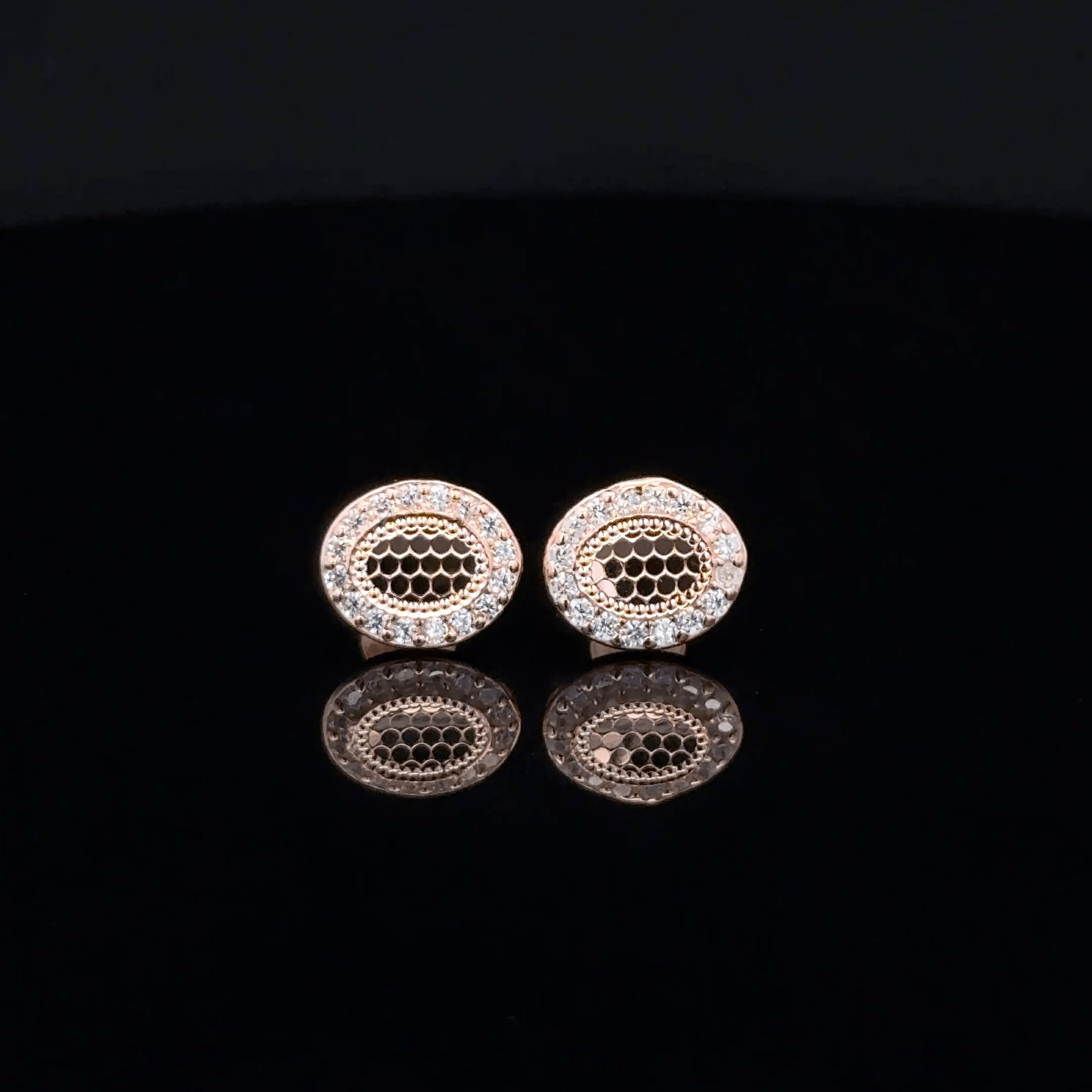 Rose Gold Oval earrings