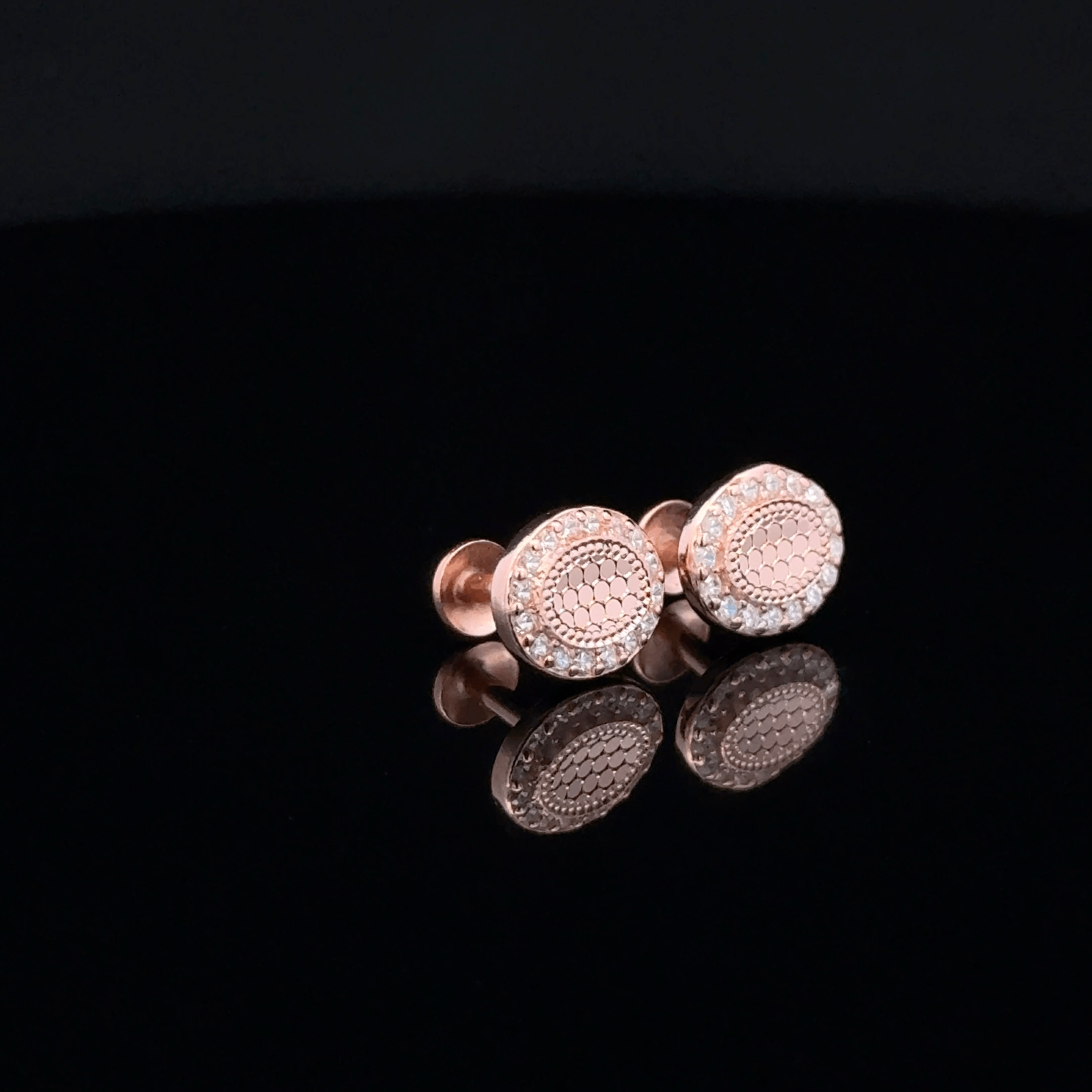 Rose Gold Oval earrings