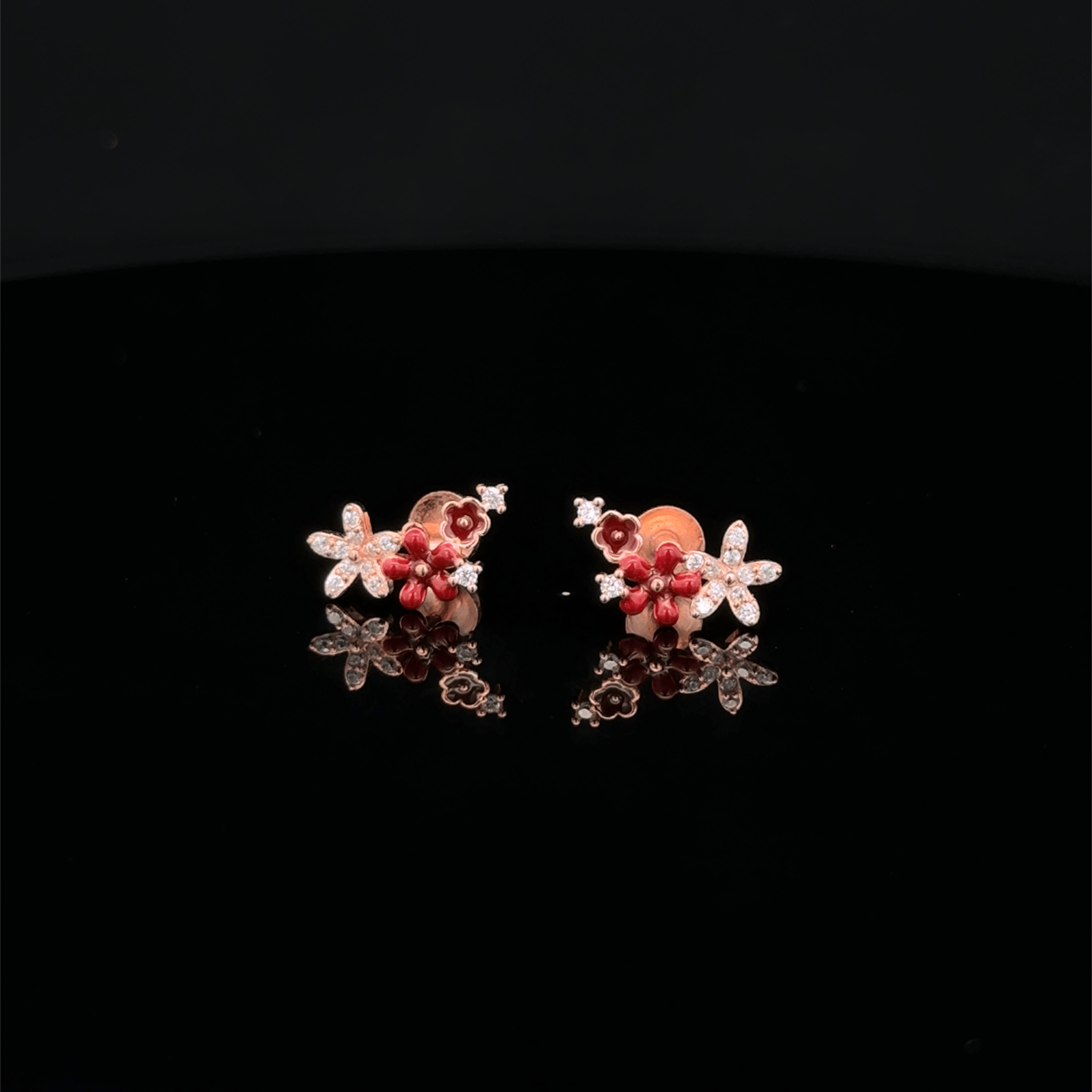 Rose gold Flower Earrings