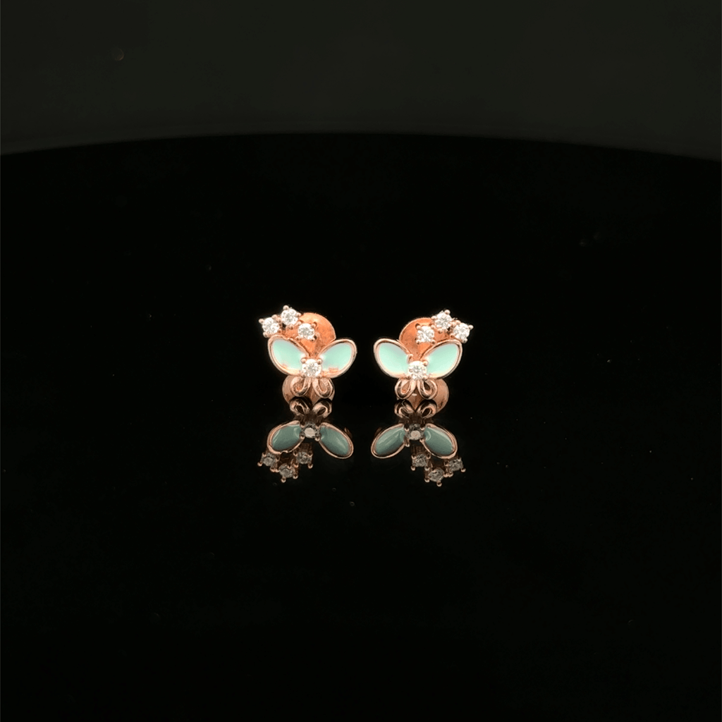 Rose gold Butterfly Earrings