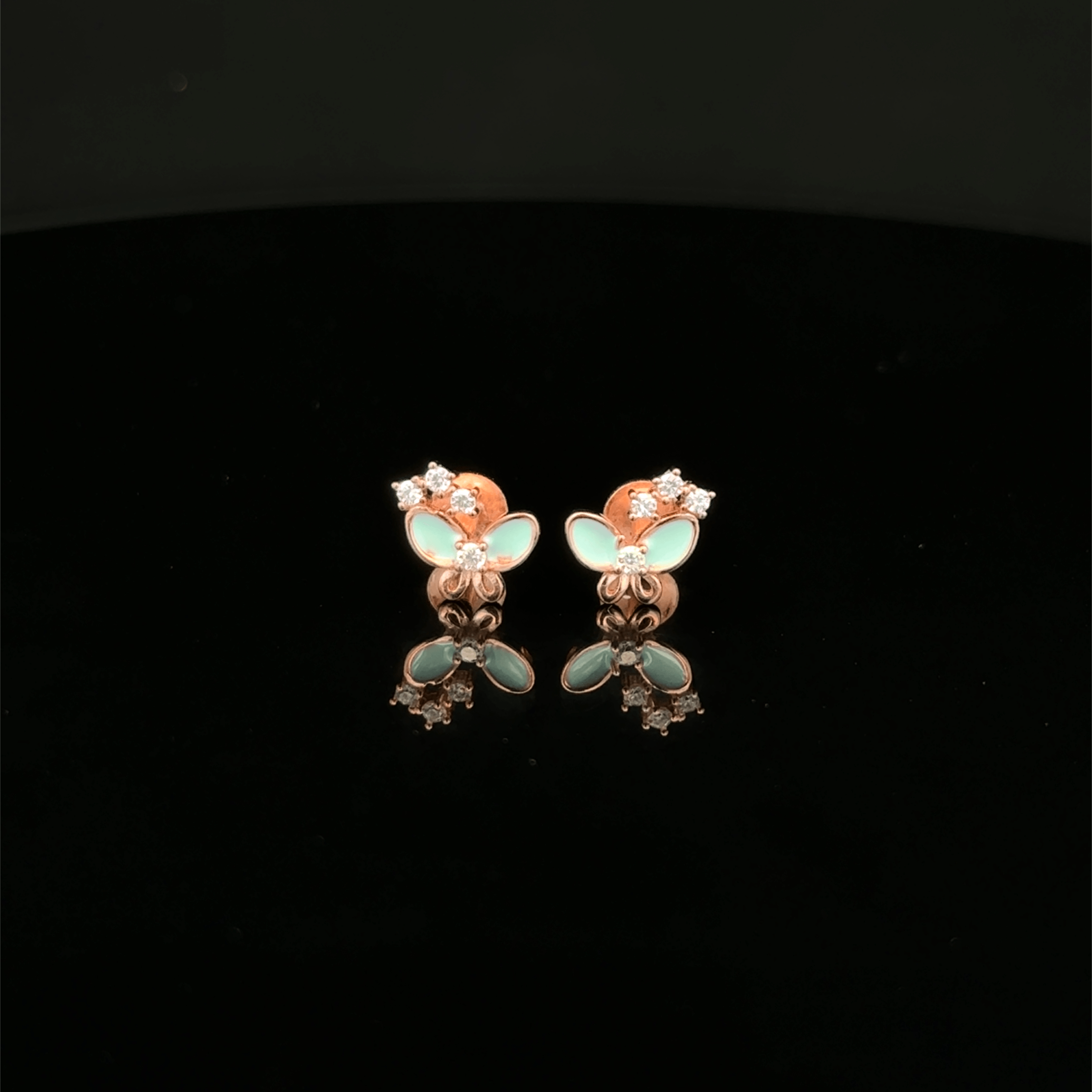 Rose gold Butterfly Earrings