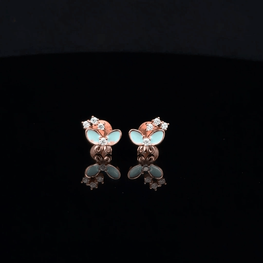 Rose gold Butterfly Earrings