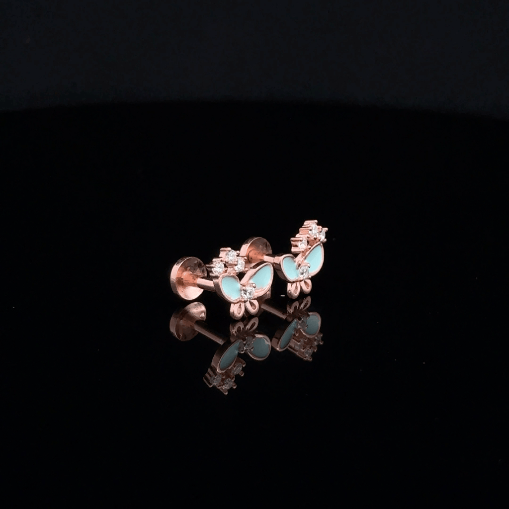 Rose gold Butterfly Earrings