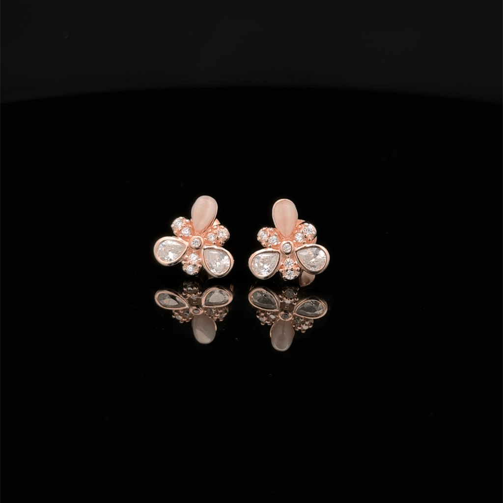 Rose gold Flower Earrings