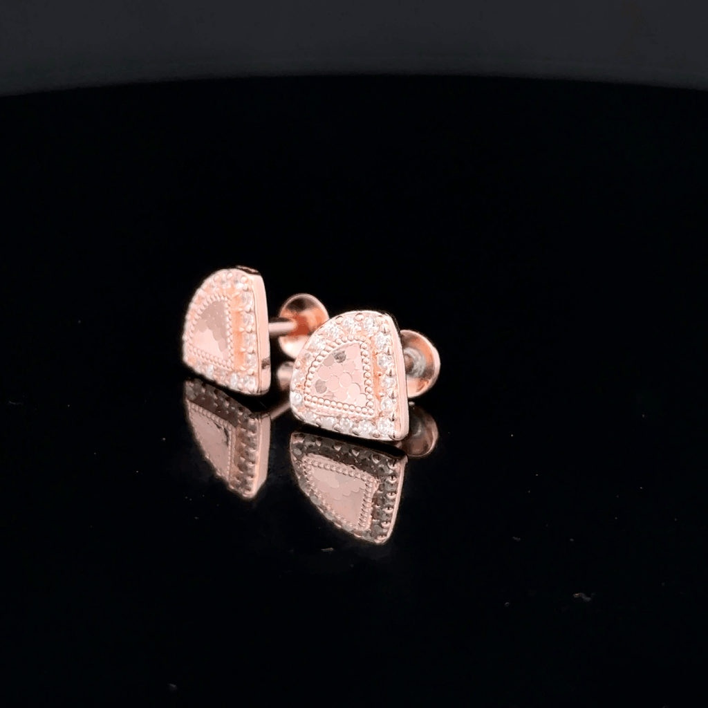 Rose Gold Geometric Halo earrings