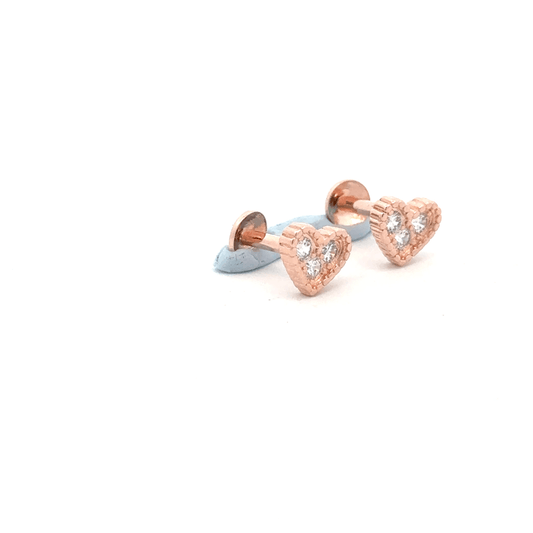 Heart Rosegold Earring