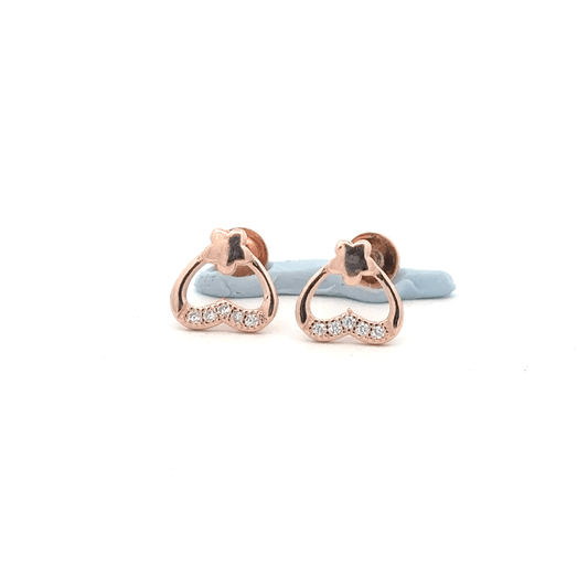 Heart Rosegold Earring
