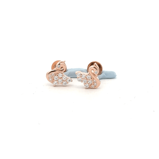 Rosegold Swan Earring