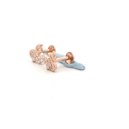 Rosegold Swan Earring