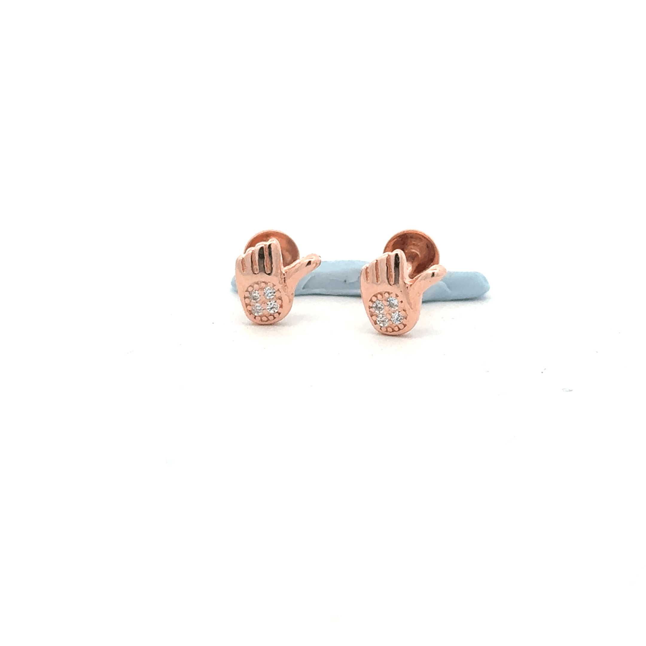 Hand Rosegold Earring