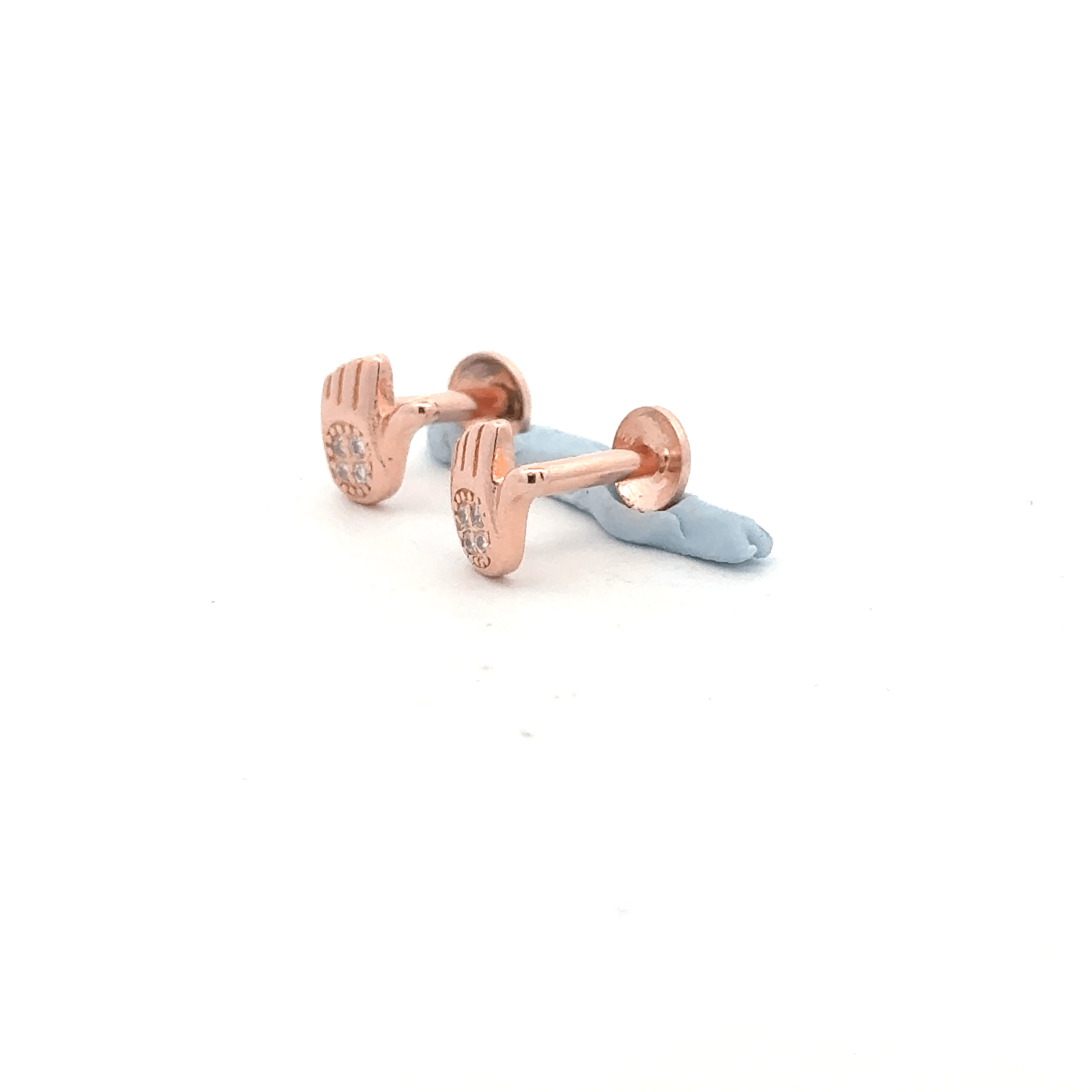 Hand Rosegold Earring