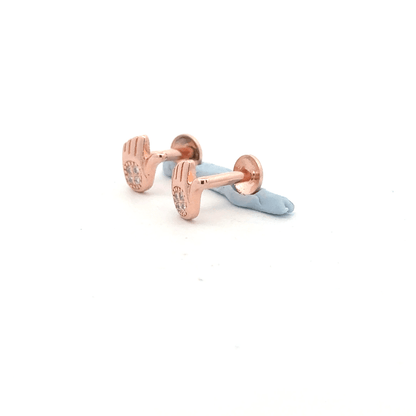 Hand Rosegold Earring