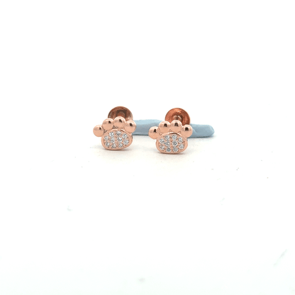 Dogs Paw Rosegold Earring