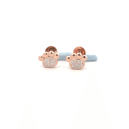 Dogs Paw Rosegold Earring