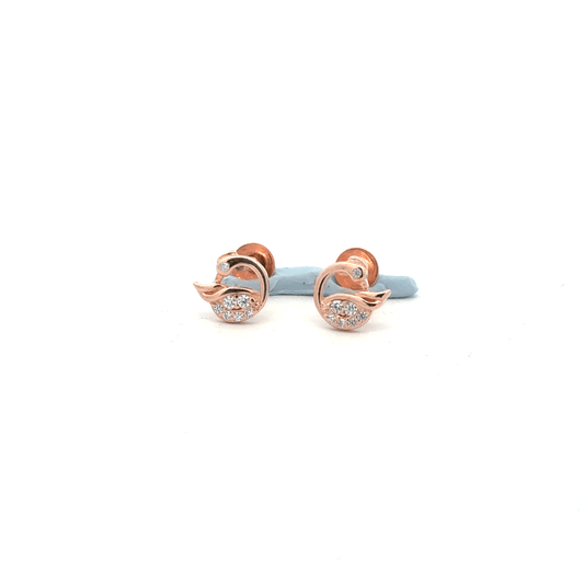 Rosegold Swan Earring