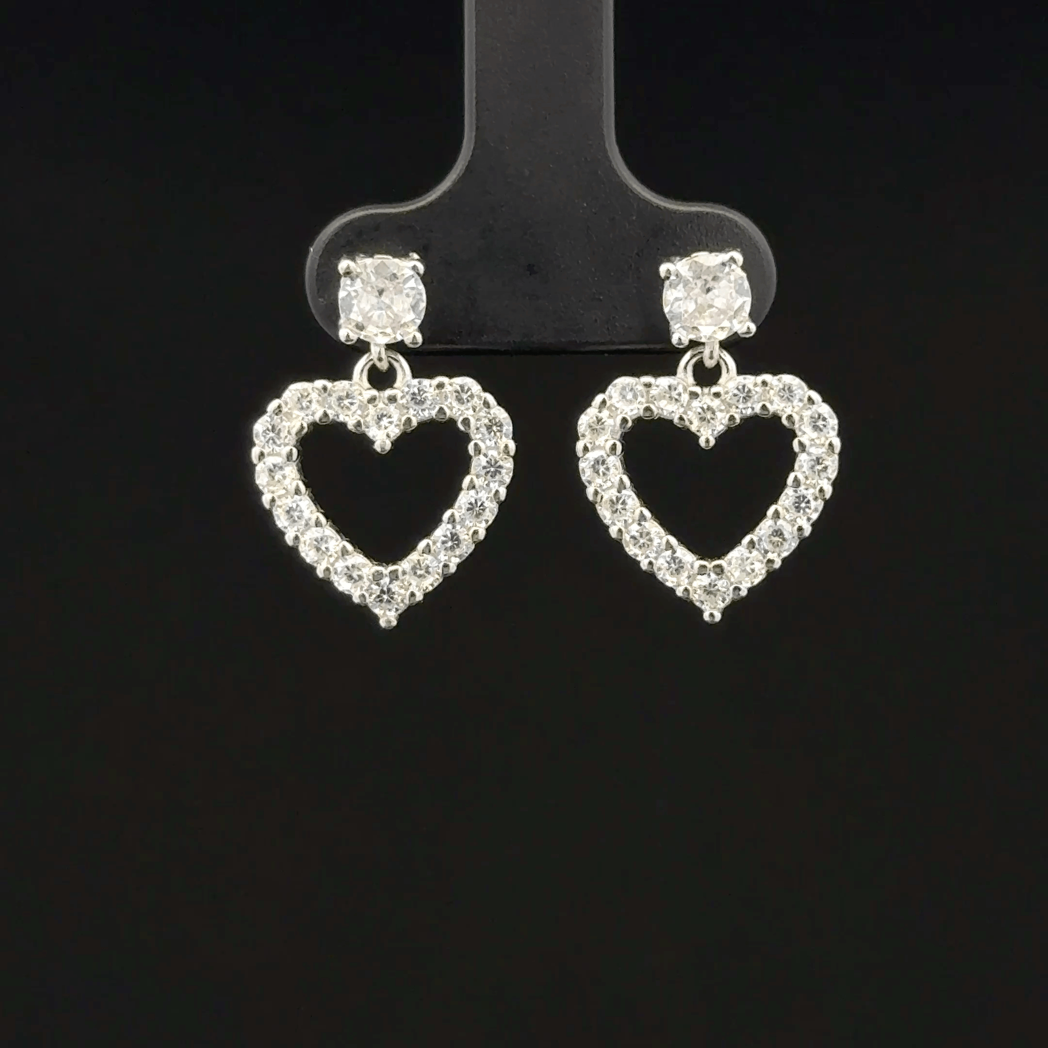 Open Heart drop Earrings