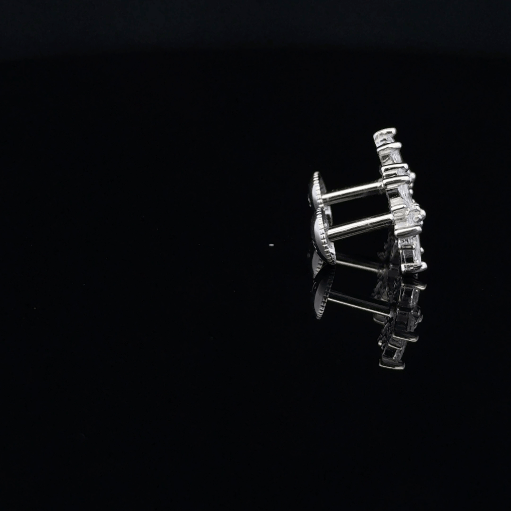 Crystal Snowflake Cluster Earrings