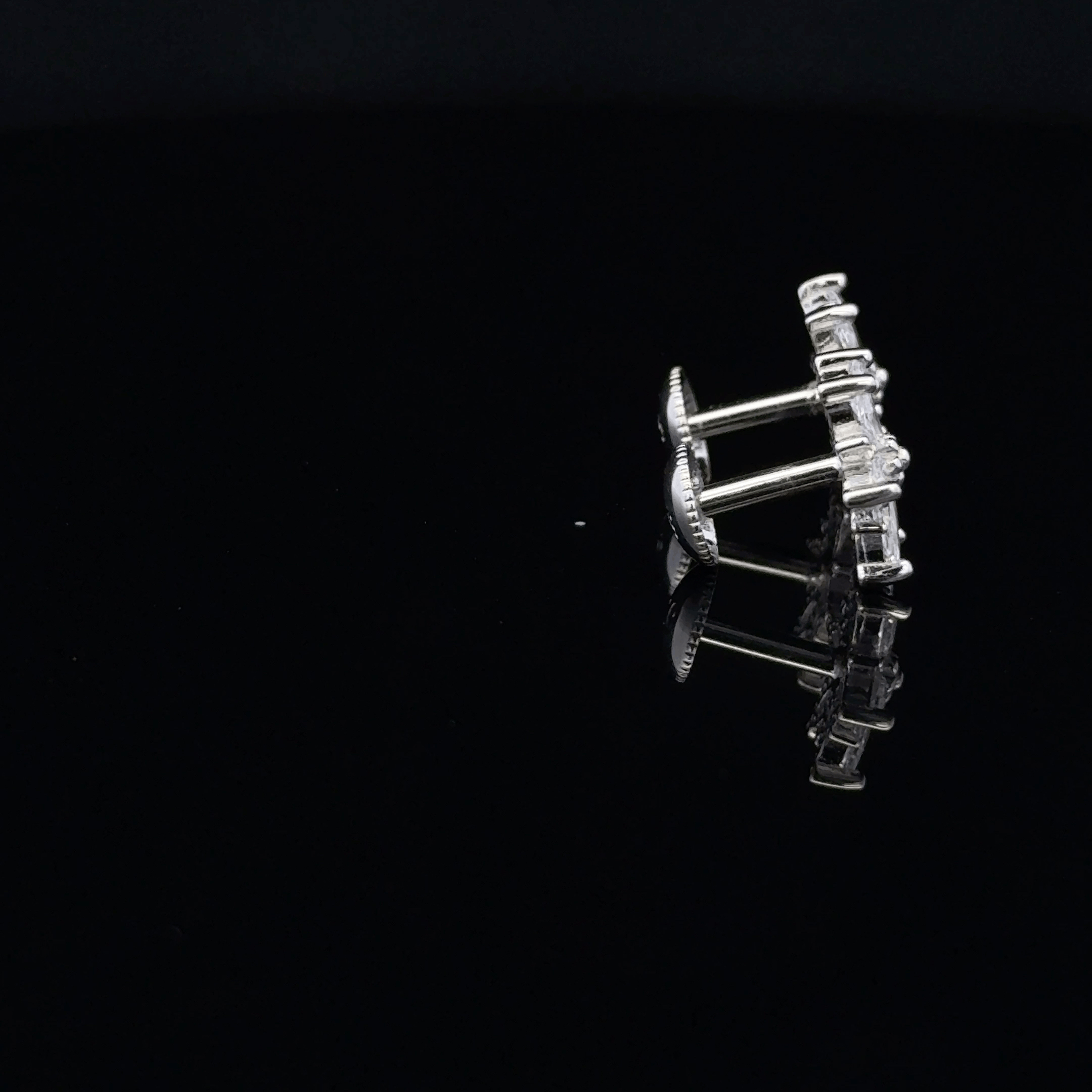 Crystal Snowflake Cluster Earrings