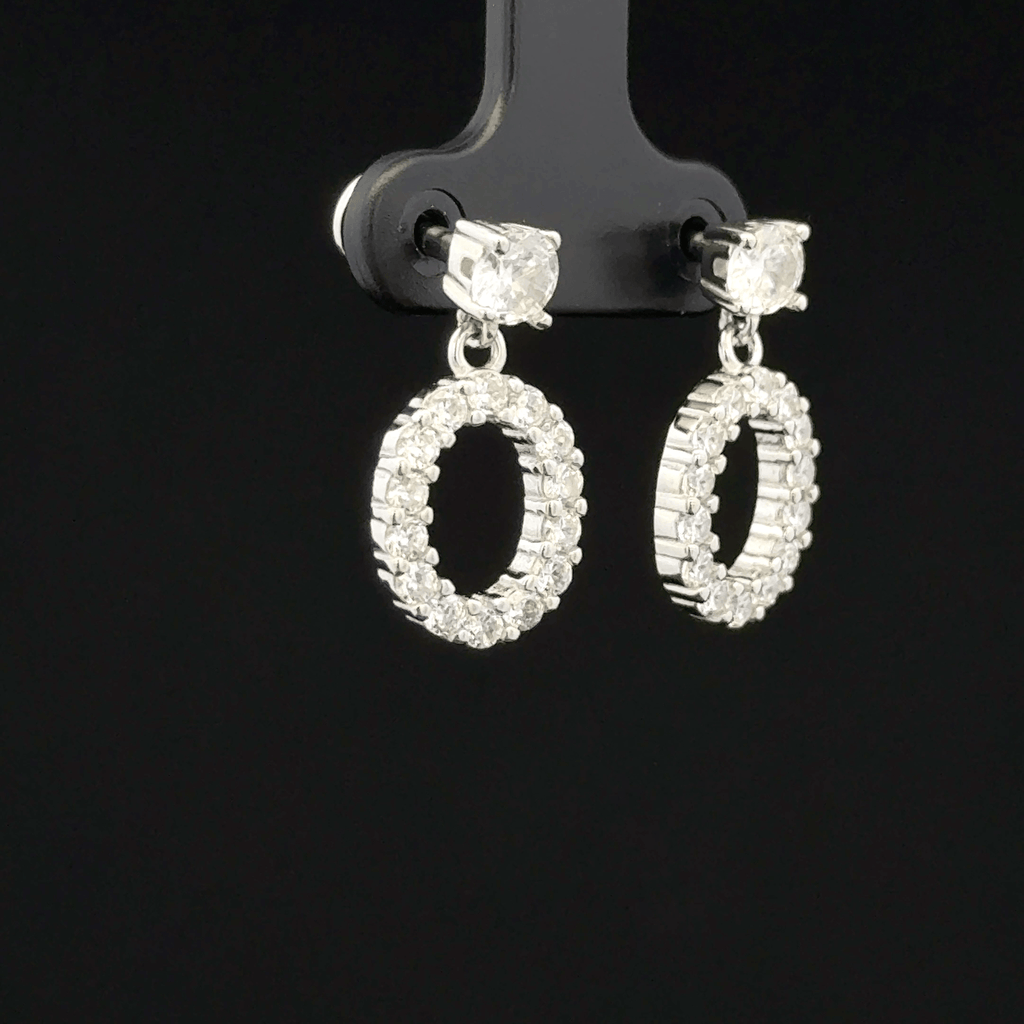 Open Oval Drop Earrings