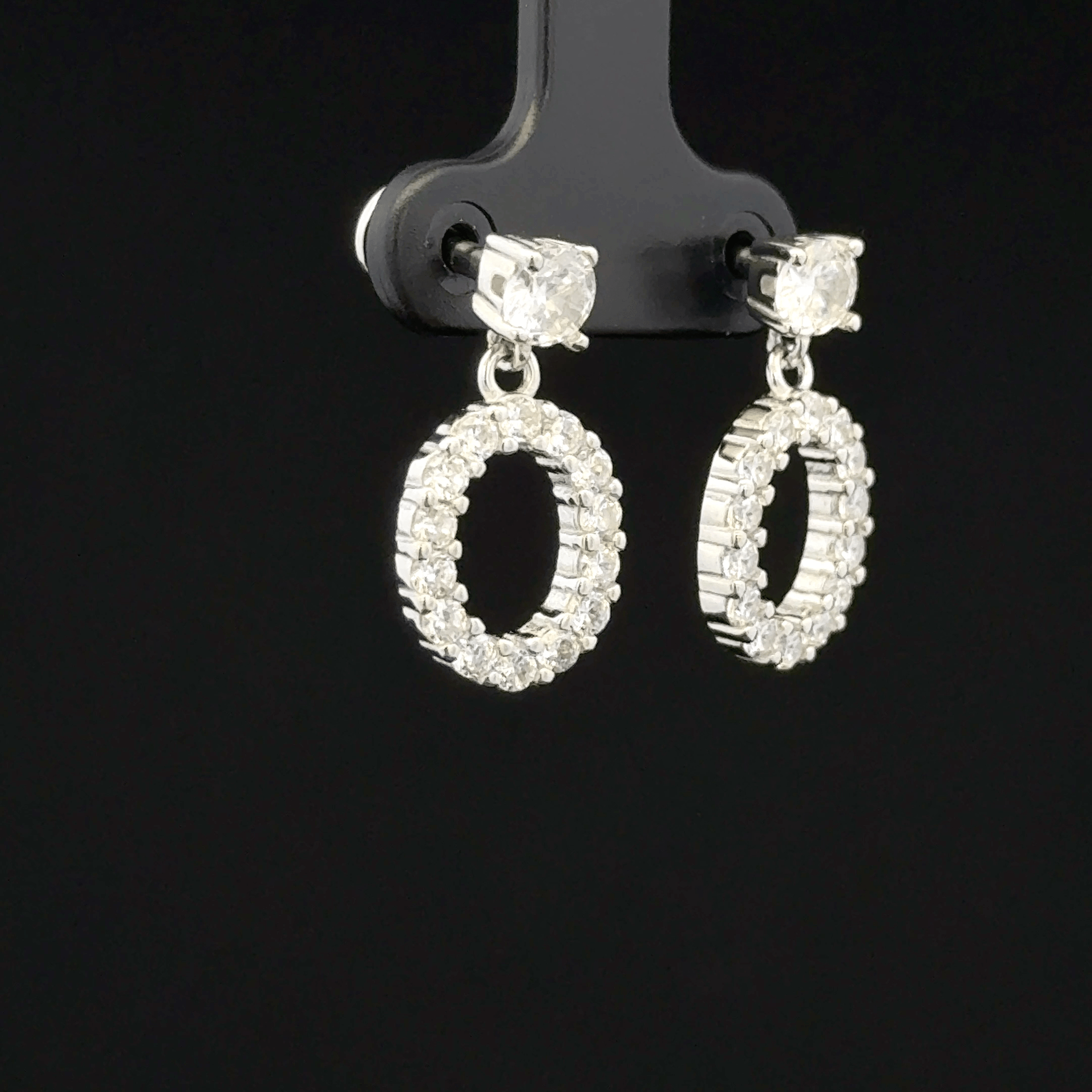 Open Oval Drop Earrings