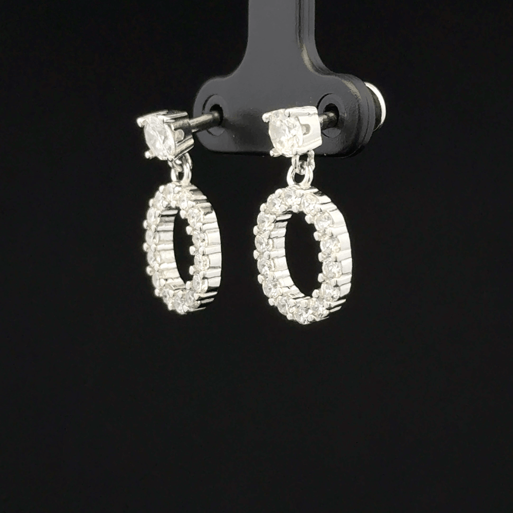 Open Oval Drop Earrings
