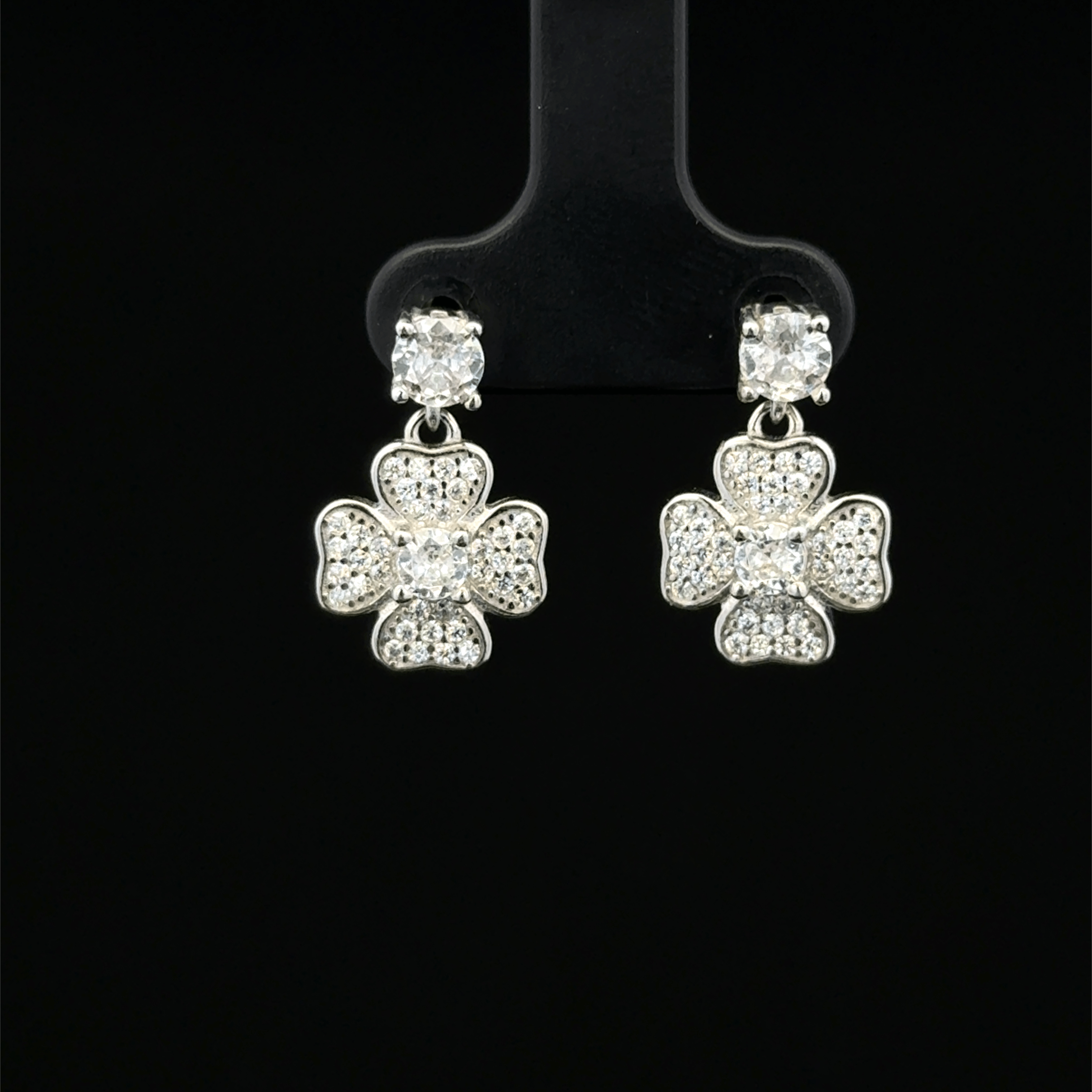 The Minimalist Clover Drops earrings