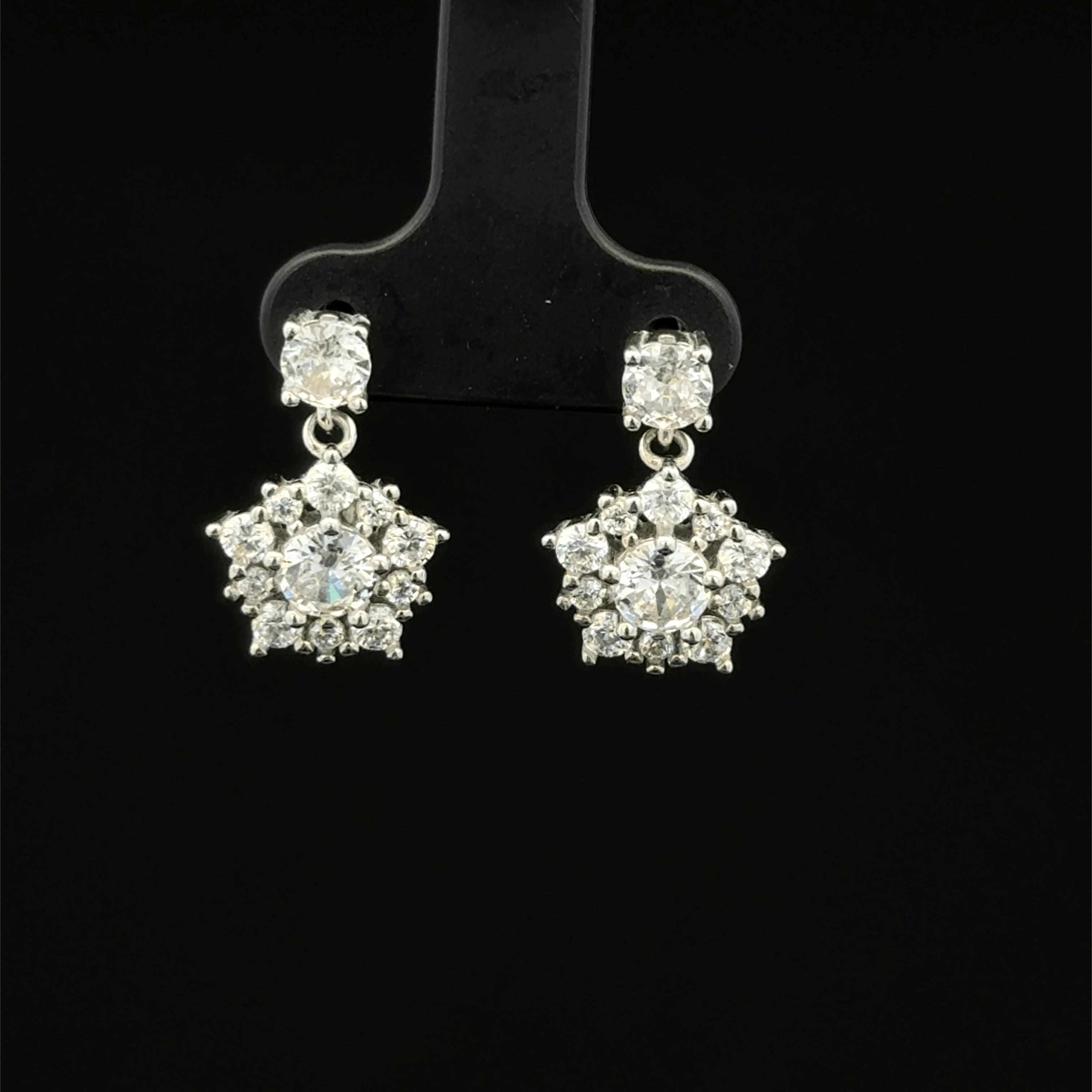 Starburst Cluster Drop Earrings