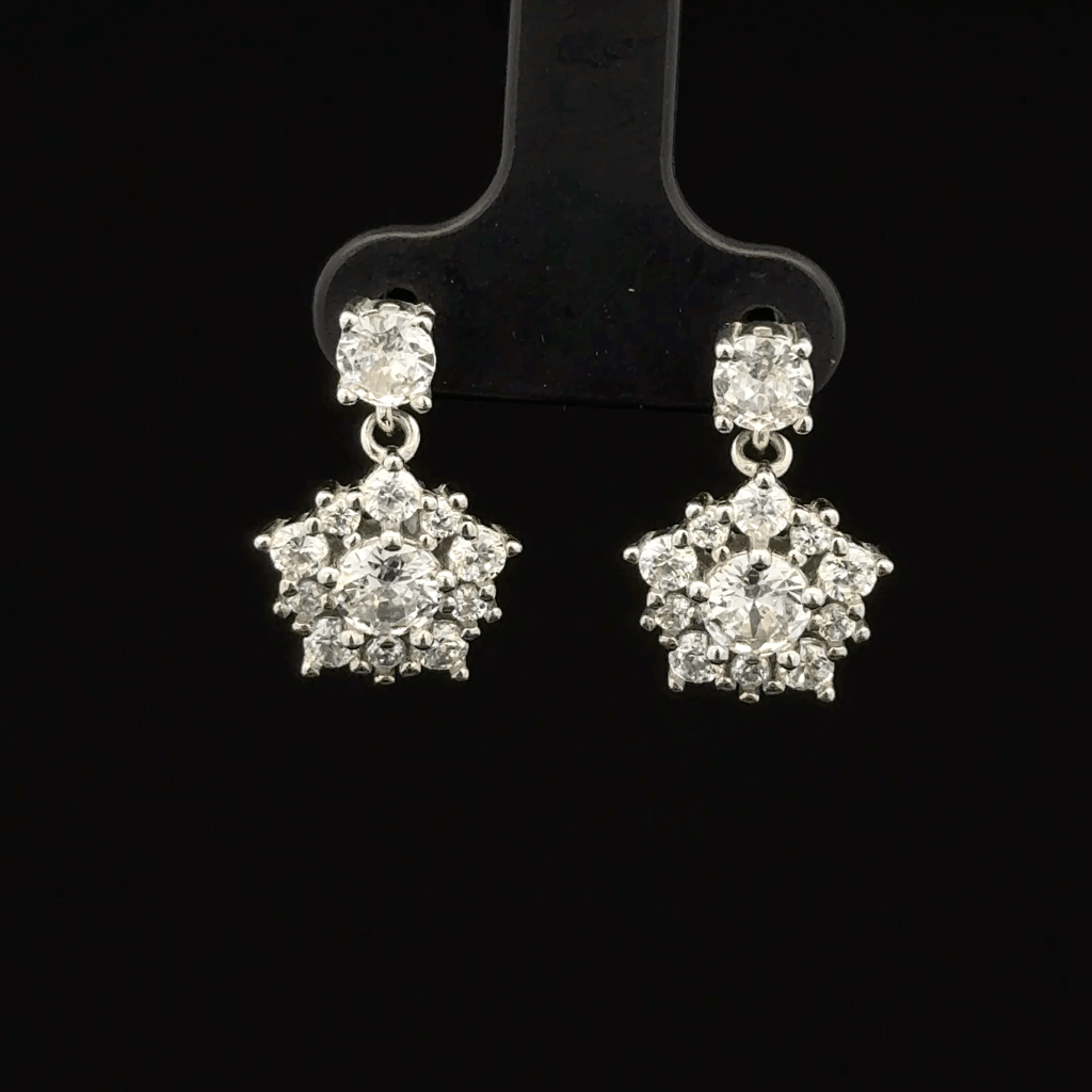 Starburst Cluster Drop Earrings