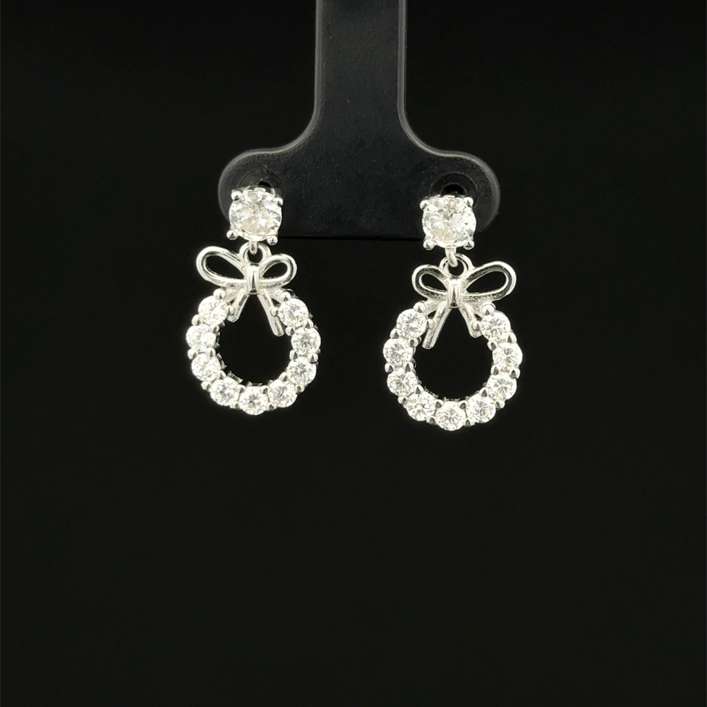 Bow & Bloom drop earrings