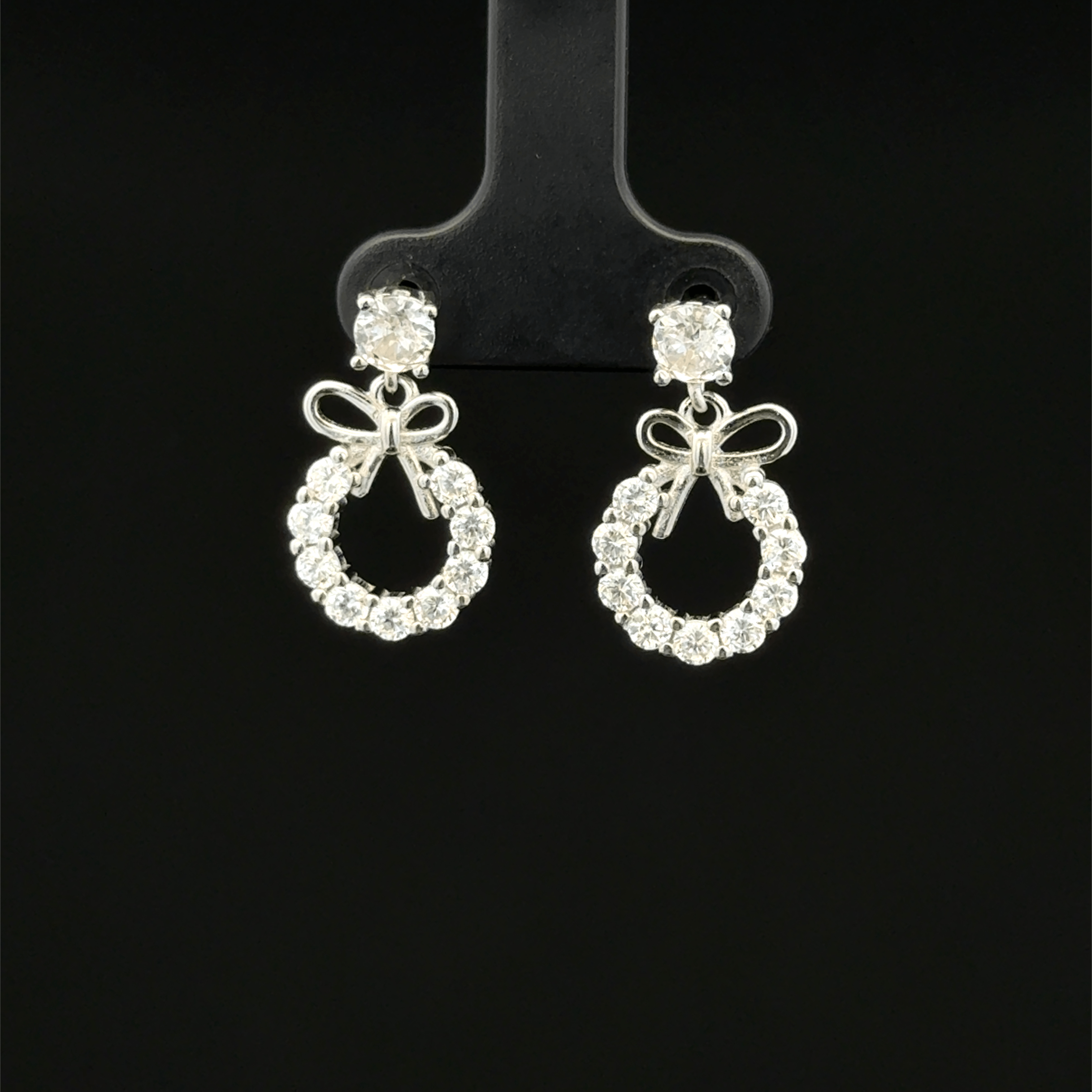 Bow & Bloom drop earrings