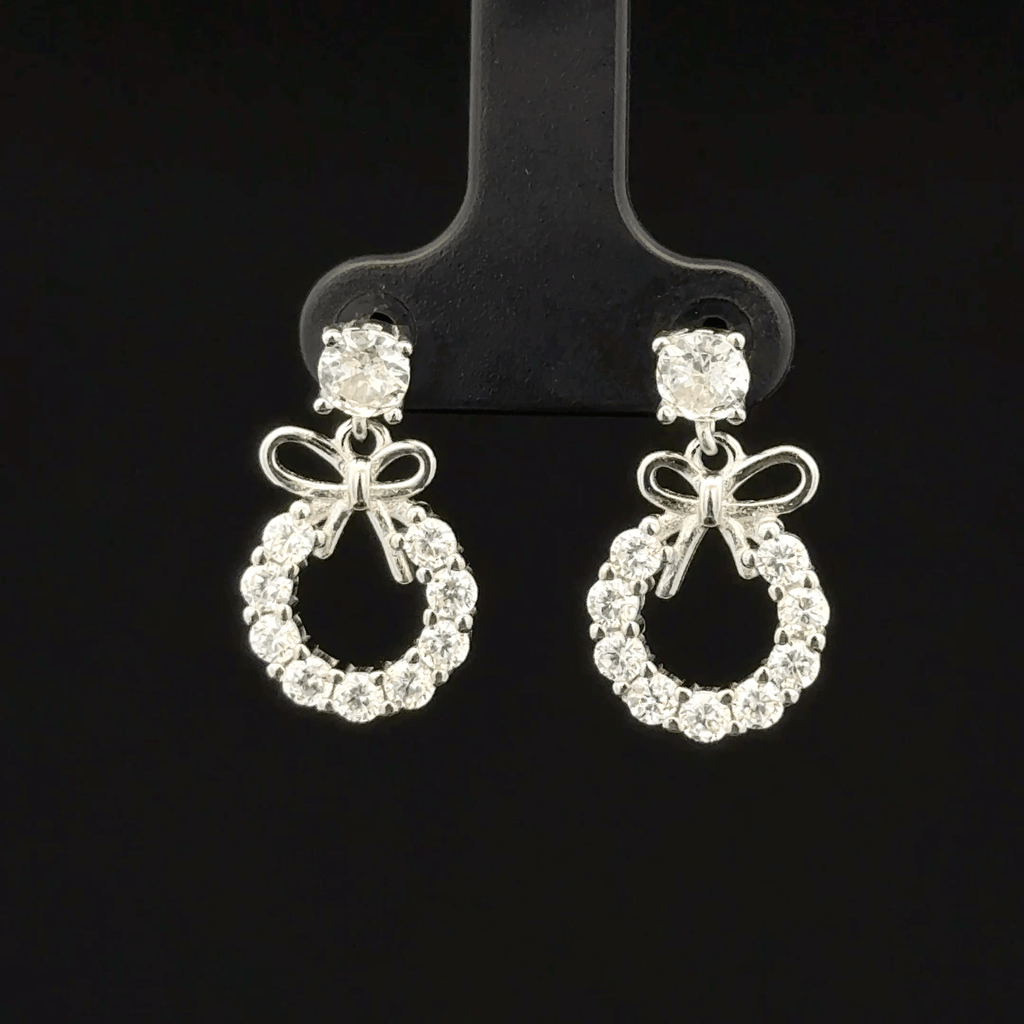 Bow & Bloom drop earrings