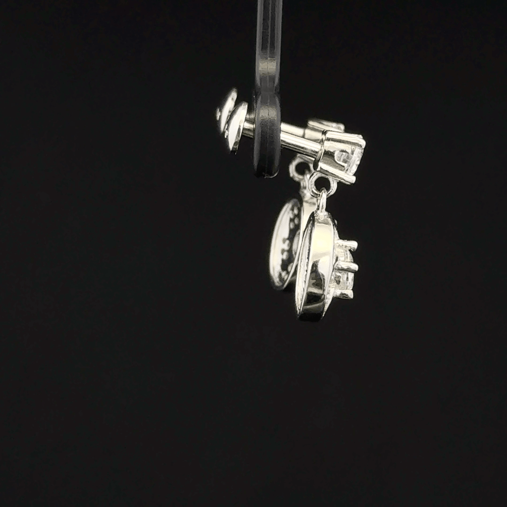 The Geometric Swirl Drops earrings